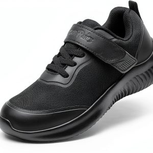 Dream Pairs Kids Running Shoes Black Mesh-0